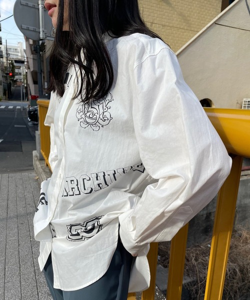 JUGLANS(ユグランス)の「☆ 【CHIGNON】10annivプリントシャツ 1621-055,1621-056(シャツ/ブラウス・レディース・ホワイト/ブルー・FREE)」の12枚目の写真