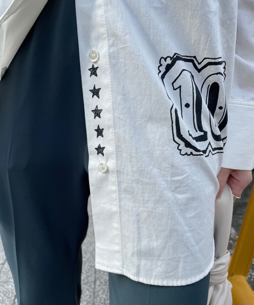 JUGLANS(ユグランス)の「☆ 【CHIGNON】10annivプリントシャツ 1621-055,1621-056(シャツ/ブラウス・レディース・ホワイト/ブルー・FREE)」の14枚目の写真