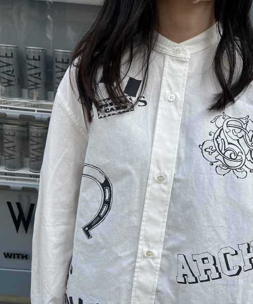 JUGLANS(ユグランス)の「☆ 【CHIGNON】10annivプリントシャツ 1621-055,1621-056(シャツ/ブラウス・レディース・ホワイト/ブルー・FREE)」の15枚目の写真