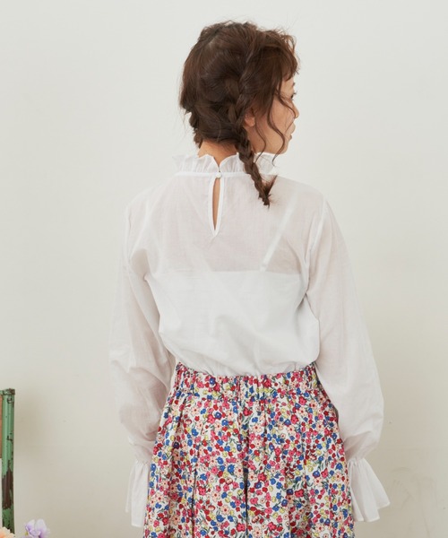 MERLOT（メルロー）の「フリフリブラウス（シャツ/ブラウス・レディース・ホワイト/ブラック・FREE）」の6枚目の写真