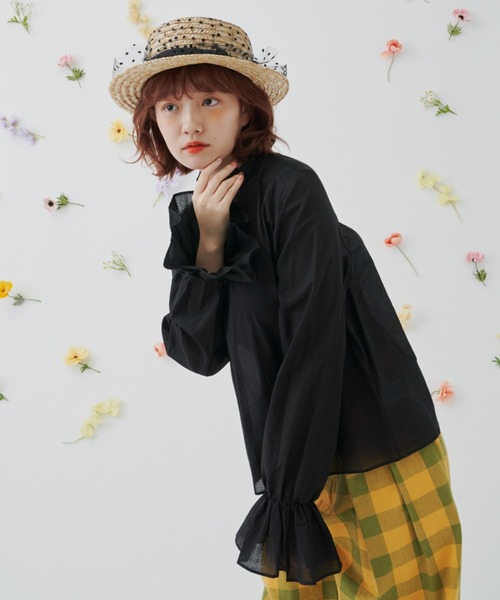 MERLOT（メルロー）の「フリフリブラウス（シャツ/ブラウス・レディース・ホワイト/ブラック・FREE）」の15枚目の写真