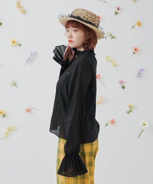 MERLOT（メルロー）の「フリフリブラウス（シャツ/ブラウス・レディース・ホワイト/ブラック・FREE）」の19枚目の写真