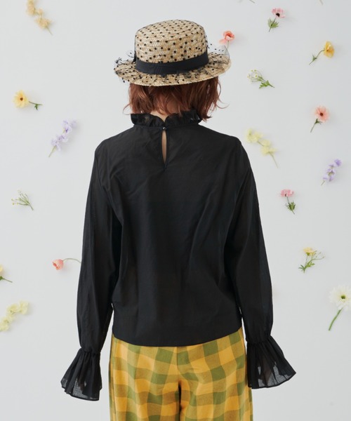 MERLOT（メルロー）の「フリフリブラウス（シャツ/ブラウス・レディース・ホワイト/ブラック・FREE）」の5枚目の写真