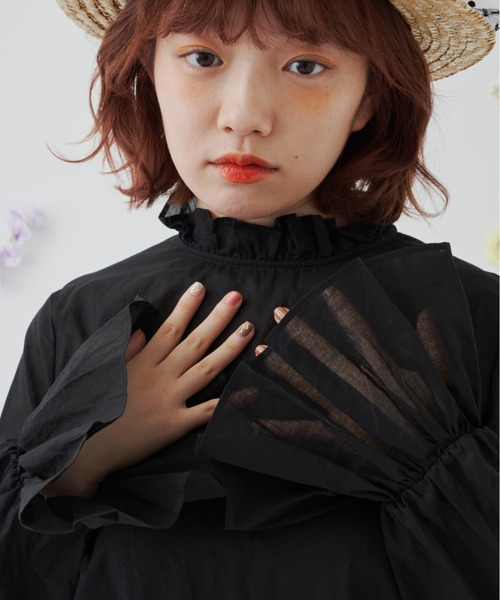 MERLOT（メルロー）の「フリフリブラウス（シャツ/ブラウス・レディース・ホワイト/ブラック・FREE）」の11枚目の写真