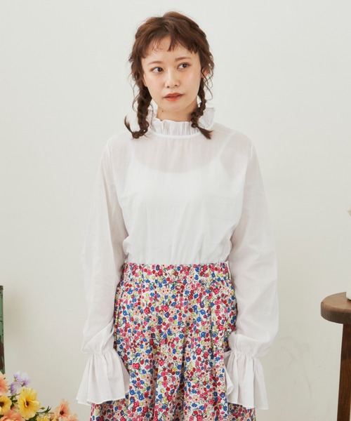 MERLOT（メルロー）の「フリフリブラウス（シャツ/ブラウス・レディース・ホワイト/ブラック・FREE）」の9枚目の写真