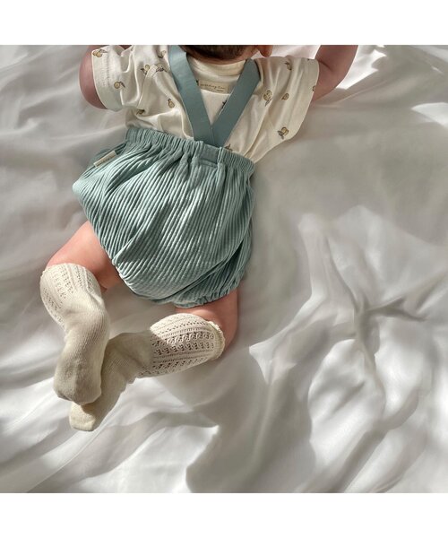 apres les cours（アプレレクール）の「WEB限定 ベビーサスペンダー付きリブブルマ（その他ベビーウェア・キッズ・オレンジ/ターコイズブルー/ブラウン/アイボリー/イエロー・80）」の11枚目の写真