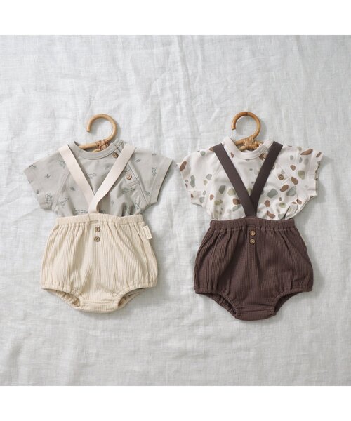 apres les cours（アプレレクール）の「WEB限定 ベビーサスペンダー付きリブブルマ（その他ベビーウェア・キッズ・オレンジ/ターコイズブルー/ブラウン/アイボリー/イエロー・80）」の13枚目の写真