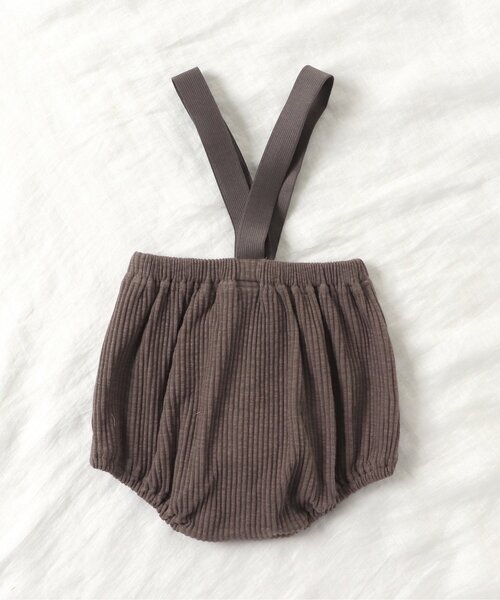 apres les cours（アプレレクール）の「WEB限定 ベビーサスペンダー付きリブブルマ（その他ベビーウェア・キッズ・オレンジ/ターコイズブルー/ブラウン/アイボリー/イエロー・80）」の19枚目の写真