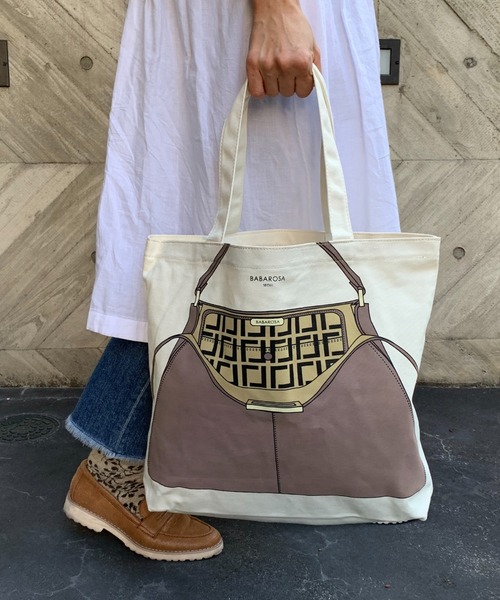 Via Demizon(ビアデミゾン)の「ZOZOTOWN 限定商品 バッグプリント A4トートバッグ(トートバッグ・レディース・ブラックミックス/シルバー/イエロー/ブラック/ベージュ・フリー)」の8枚目の写真