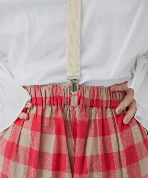 MERLOT（メルロー）の「ビッグチェックストレートパンツ/セットアップ（その他パンツ・レディース・レッド/ネイビー・FREE）」の8枚目の写真