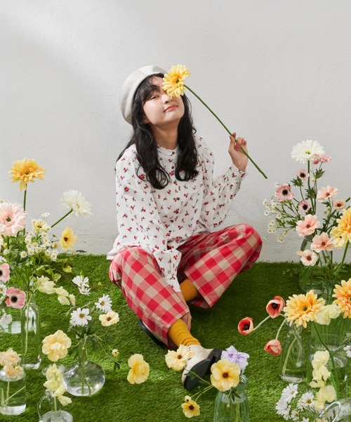 MERLOT（メルロー）の「ビッグチェックストレートパンツ/セットアップ（その他パンツ・レディース・レッド/ネイビー・FREE）」の14枚目の写真