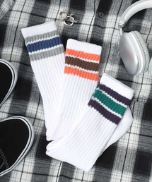 Healthknit（ヘルスニット）の「Healthknit(ヘルスニット)「3足セット靴下」無地・ラインソックス/ハイソックス/クルーソックス メンズ レディース（ソックス/靴下）」