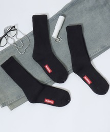 Healthknit（ヘルスニット）の「Healthknit(ヘルスニット)「3足セット靴下」無地・ラインソックス/ハイソックス/クルーソックス メンズ レディース（ソックス/靴下）」