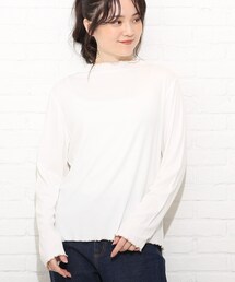 Cutie Blonde | 【S-L】チョビハイネックメロウインナープルオーバー(Tシャツ/カットソー)