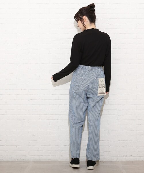 Cutie Blonde（キューティーブロンド）の「◆【S-L】チョビハイネックメロウインナープルオーバー（Tシャツ/カットソー・レディース・オフホワイト/ブラック/グリーン・01/02/03）」の16枚目の写真