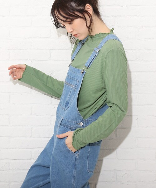 Cutie Blonde（キューティーブロンド）の「◆【S-L】チョビハイネックメロウインナープルオーバー（Tシャツ/カットソー・レディース・オフホワイト/ブラック/グリーン・01/02/03）」の19枚目の写真