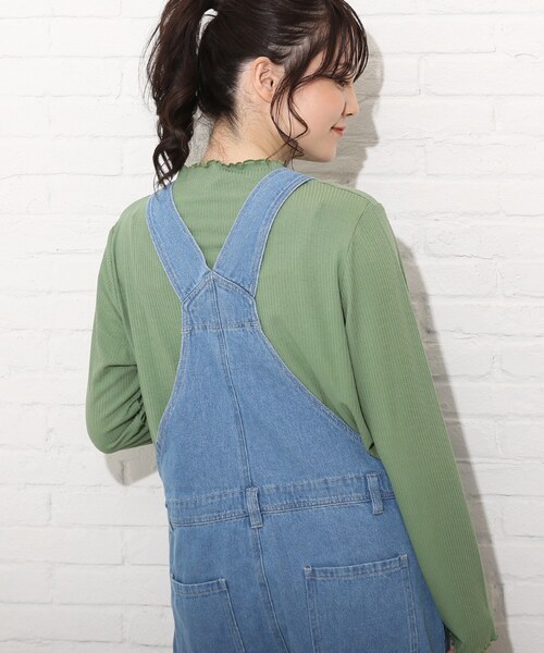 Cutie Blonde（キューティーブロンド）の「◆【S-L】チョビハイネックメロウインナープルオーバー（Tシャツ/カットソー・レディース・オフホワイト/ブラック/グリーン・01/02/03）」の20枚目の写真