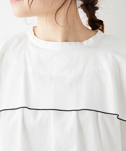 PUAL CE CIN(ピュアルセシン)の「シアーセーラーカラー2WAYブラウス(シャツ/ブラウス・レディース・ホワイト/ブラック/グレー・FREE)」の4枚目の写真