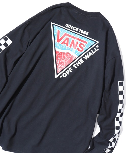 VANS（バンズ）の「VANS/ヴァンズ M TRIANGLE LOGO LS TEE トライアングルロンT（Tシャツ/カットソー・メンズ・ホワイト/ブラック/ベージュ・M/L/XL）」の17枚目の写真
