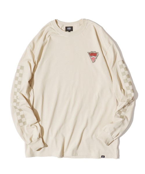 VANS（バンズ）の「VANS/ヴァンズ M TRIANGLE LOGO LS TEE トライアングルロンT（Tシャツ/カットソー・メンズ・ホワイト/ブラック/ベージュ・M/L/XL）」の18枚目の写真