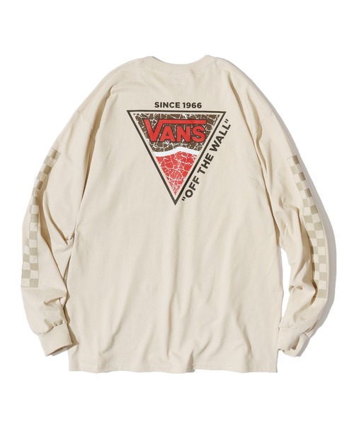 VANS（バンズ）の「VANS/ヴァンズ M TRIANGLE LOGO LS TEE トライアングルロンT（Tシャツ/カットソー・メンズ・ホワイト/ブラック/ベージュ・M/L/XL）」の19枚目の写真