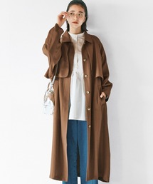 avecmoi | 【佐藤かなさんプロデュース】 ａｖｅｃｍｏｉ一枚仕立てのコート＜ブラウン＞(ステンカラーコート)