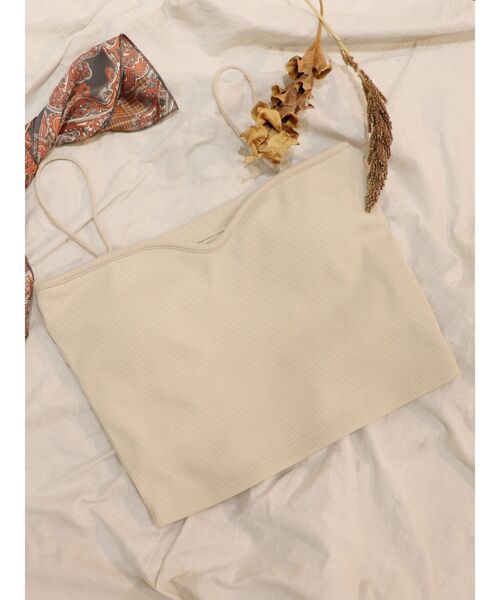 MURUA（ムルーア）の「2WAYリブキャミソール（キャミソール・レディース・ブラック/ブラウン/アイボリー・FREE）」の2枚目の写真