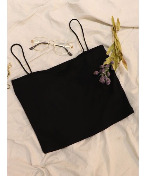 MURUA（ムルーア）の「2WAYリブキャミソール（キャミソール・レディース・ブラック/ブラウン/アイボリー・FREE）」の3枚目の写真