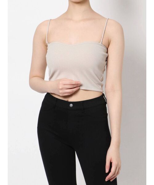 MURUA（ムルーア）の「2WAYリブキャミソール（キャミソール・レディース・ブラック/ブラウン/アイボリー・FREE）」の5枚目の写真