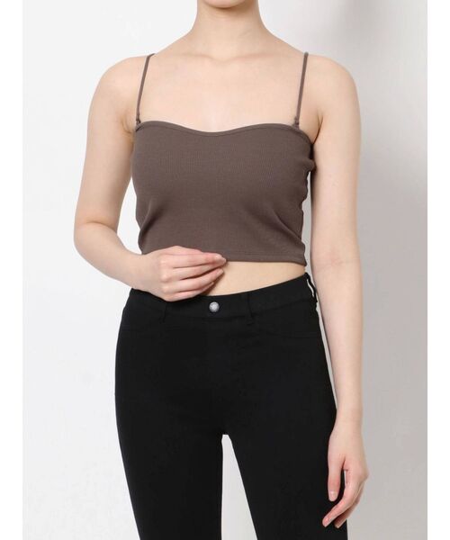 MURUA（ムルーア）の「2WAYリブキャミソール（キャミソール・レディース・ブラック/ブラウン/アイボリー・FREE）」の14枚目の写真