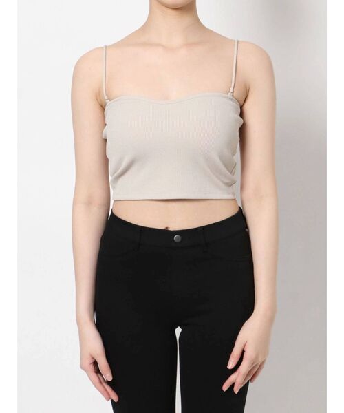 MURUA（ムルーア）の「2WAYリブキャミソール（キャミソール・レディース・ブラック/ブラウン/アイボリー・FREE）」の12枚目の写真