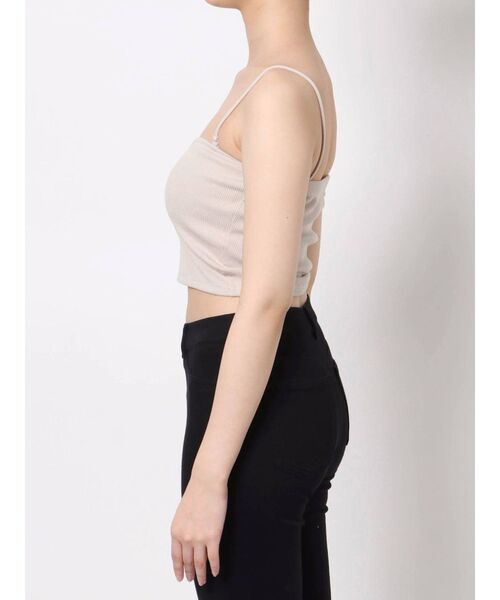 MURUA（ムルーア）の「2WAYリブキャミソール（キャミソール・レディース・ブラック/ブラウン/アイボリー・FREE）」の11枚目の写真