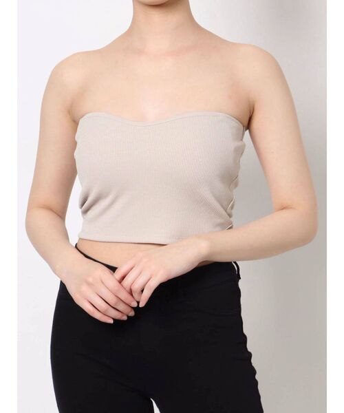 MURUA（ムルーア）の「2WAYリブキャミソール（キャミソール・レディース・ブラック/ブラウン/アイボリー・FREE）」の6枚目の写真