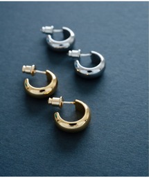 【Meach.】シルバー925メタルピアス/ラウンド/Cフック/ゴールド/シルバー