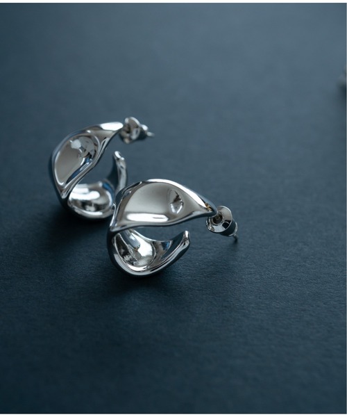 Meach.（ミーチ）の「【Meach.】シルバー925メタルピアス/ラウンド/Cフック/ゴールド/シルバー（ピアス（両耳用）・レディース・A/B/C/D/F/E/H/G・FREE）」の15枚目の写真