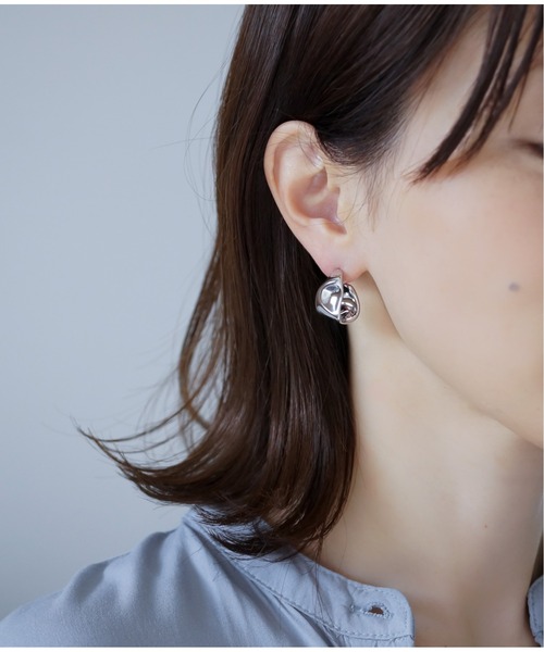Meach.（ミーチ）の「【Meach.】シルバー925メタルピアス/ラウンド/Cフック/ゴールド/シルバー（ピアス（両耳用）・レディース・A/B/C/D/F/E/H/G・FREE）」の21枚目の写真