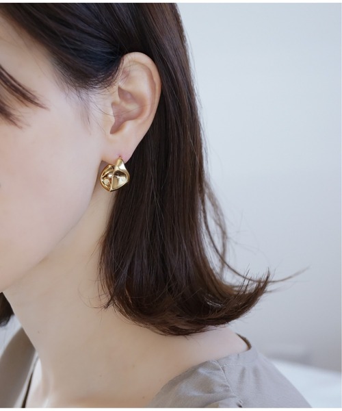 Meach.（ミーチ）の「【Meach.】シルバー925メタルピアス/ラウンド/Cフック/ゴールド/シルバー（ピアス（両耳用）・レディース・A/B/C/D/F/E/H/G・FREE）」の10枚目の写真