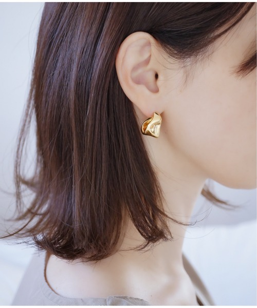 Meach.（ミーチ）の「【Meach.】シルバー925メタルピアス/ラウンド/Cフック/ゴールド/シルバー（ピアス（両耳用）・レディース・A/B/C/D/F/E/H/G・FREE）」の16枚目の写真