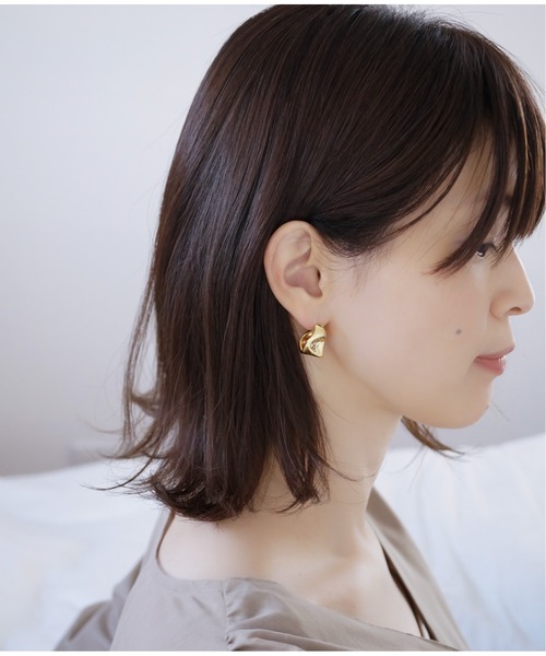 Meach.（ミーチ）の「【Meach.】シルバー925メタルピアス/ラウンド/Cフック/ゴールド/シルバー（ピアス（両耳用）・レディース・A/B/C/D/F/E/H/G・FREE）」の19枚目の写真