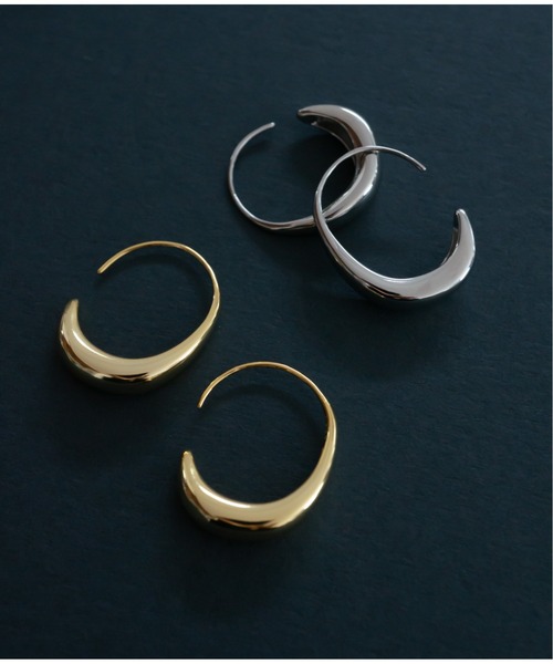 Meach.（ミーチ）の「【Meach.】シルバー925メタルピアス/ラウンド/Cフック/ゴールド/シルバー（ピアス（両耳用）・レディース・A/B/C/D/F/E/H/G・FREE）」の13枚目の写真