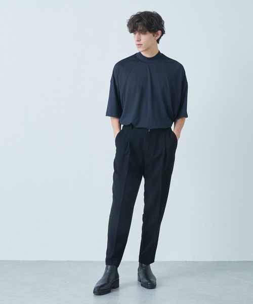 Lui's(ルイス)の「シルキーリブモックネックカットソー(Tシャツ/カットソー・メンズ・ホワイト/ライトグレー/ブラック・FREE)」の10枚目の写真