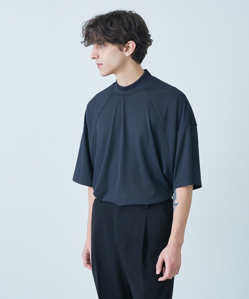 Lui's(ルイス)の「シルキーリブモックネックカットソー(Tシャツ/カットソー・メンズ・ホワイト/ライトグレー/ブラック・FREE)」の8枚目の写真