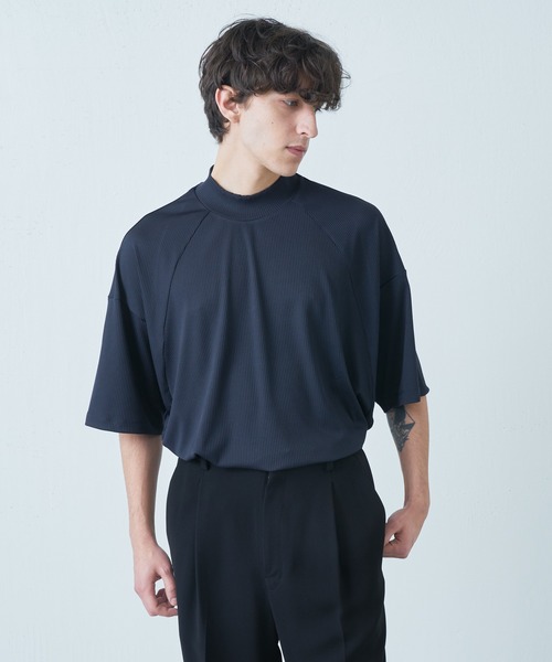 Lui's(ルイス)の「シルキーリブモックネックカットソー(Tシャツ/カットソー・メンズ・ホワイト/ライトグレー/ブラック・FREE)」の9枚目の写真