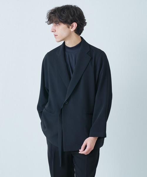 Lui's(ルイス)の「シルキーリブモックネックカットソー(Tシャツ/カットソー・メンズ・ホワイト/ライトグレー/ブラック・FREE)」の11枚目の写真