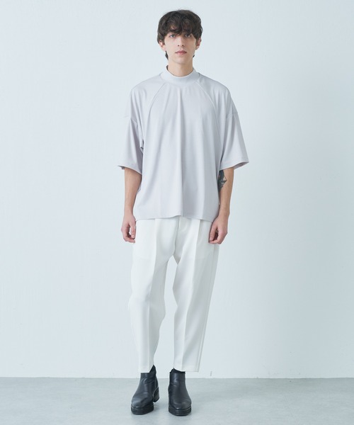 Lui's(ルイス)の「シルキーリブモックネックカットソー(Tシャツ/カットソー・メンズ・ホワイト/ライトグレー/ブラック・FREE)」の14枚目の写真