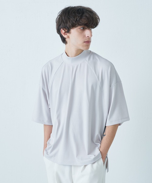 Lui's(ルイス)の「シルキーリブモックネックカットソー(Tシャツ/カットソー・メンズ・ホワイト/ライトグレー/ブラック・FREE)」の13枚目の写真