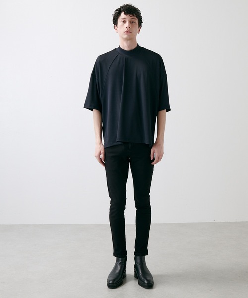 Lui's(ルイス)の「シルキーリブモックネックカットソー(Tシャツ/カットソー・メンズ・ホワイト/ライトグレー/ブラック・FREE)」の19枚目の写真