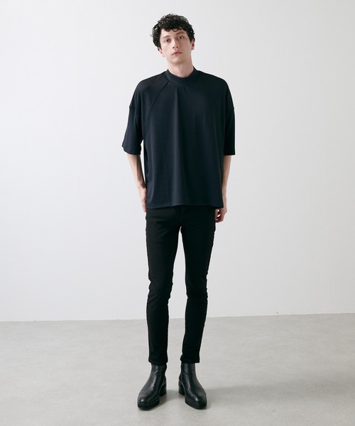 Lui's(ルイス)の「シルキーリブモックネックカットソー(Tシャツ/カットソー・メンズ・ホワイト/ライトグレー/ブラック・FREE)」の20枚目の写真