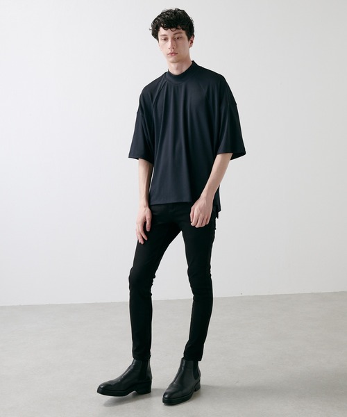 Lui's(ルイス)の「シルキーリブモックネックカットソー(Tシャツ/カットソー・メンズ・ホワイト/ライトグレー/ブラック・FREE)」の22枚目の写真