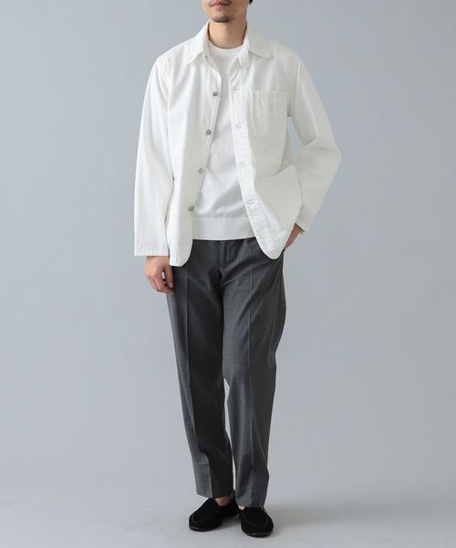 FOLLOW(フォロー)の「FOLLOW × Brilla per il gusto / 別注 デニム カバーオール(ブルゾン・メンズ・ホワイト/インディゴブルー・SMALL/MEDIUM/LARGE/X-LARGE)」の3枚目の写真